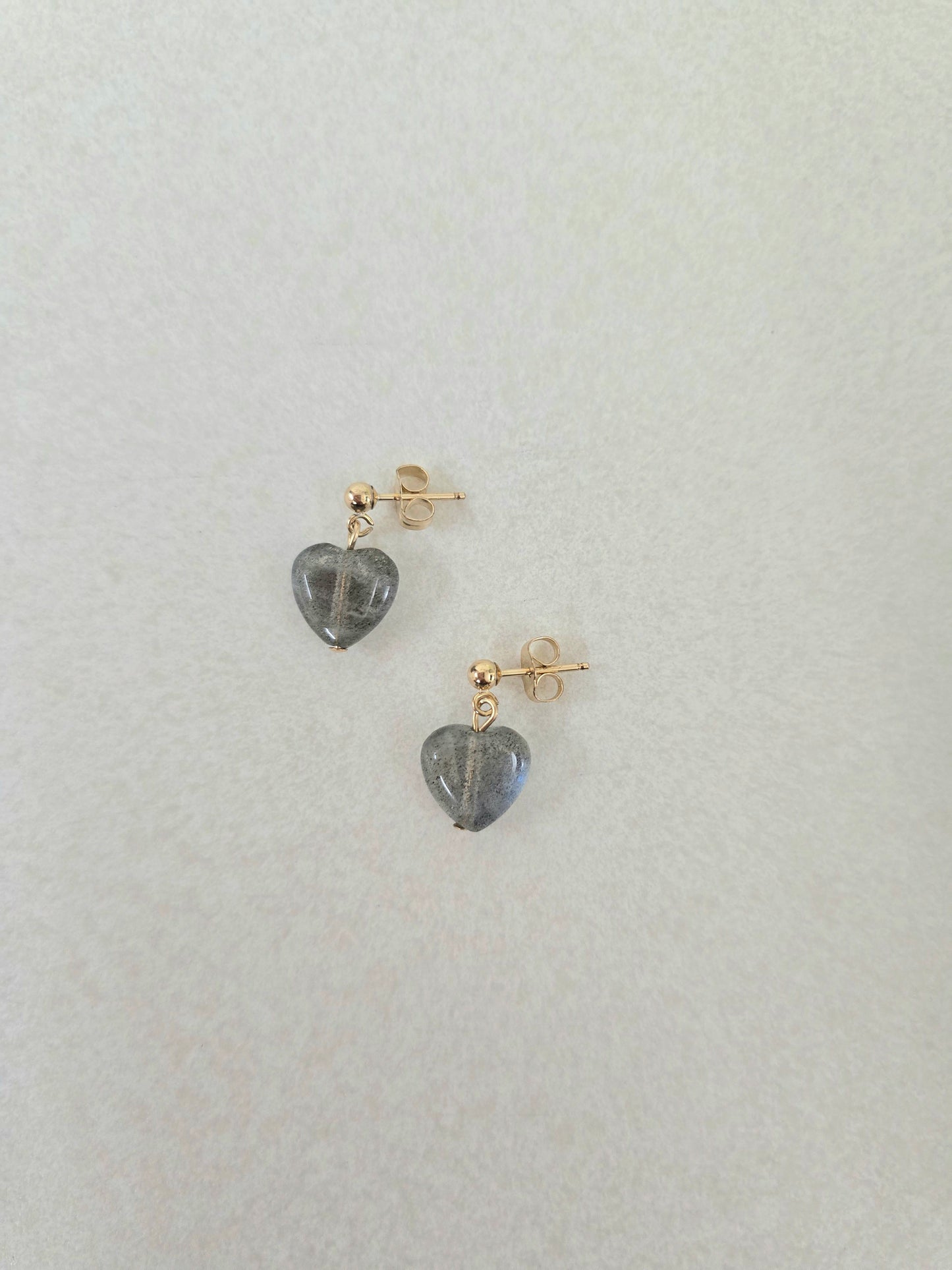 Heart Shaped Drop Earrings