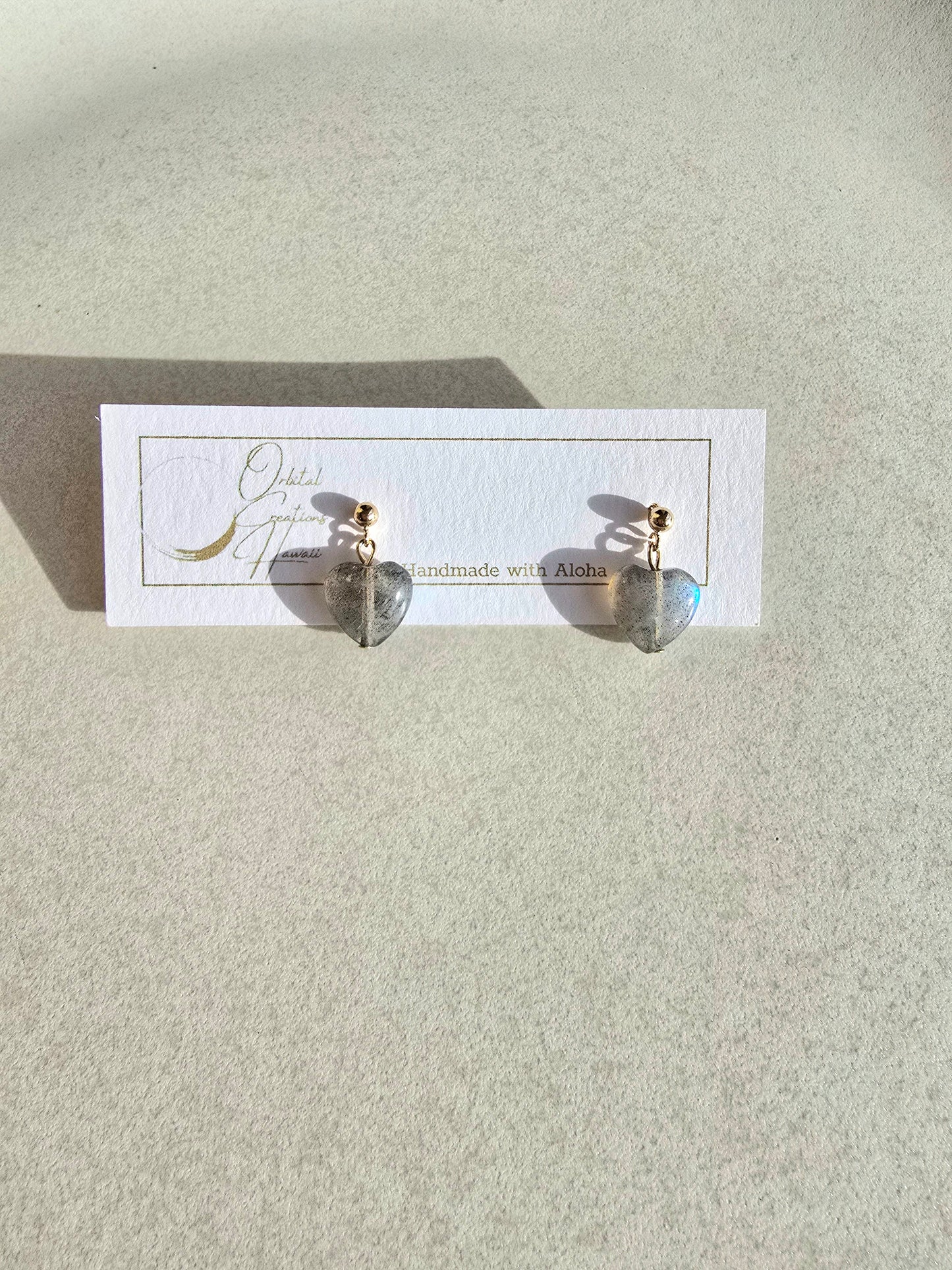 Heart Shaped Drop Earrings