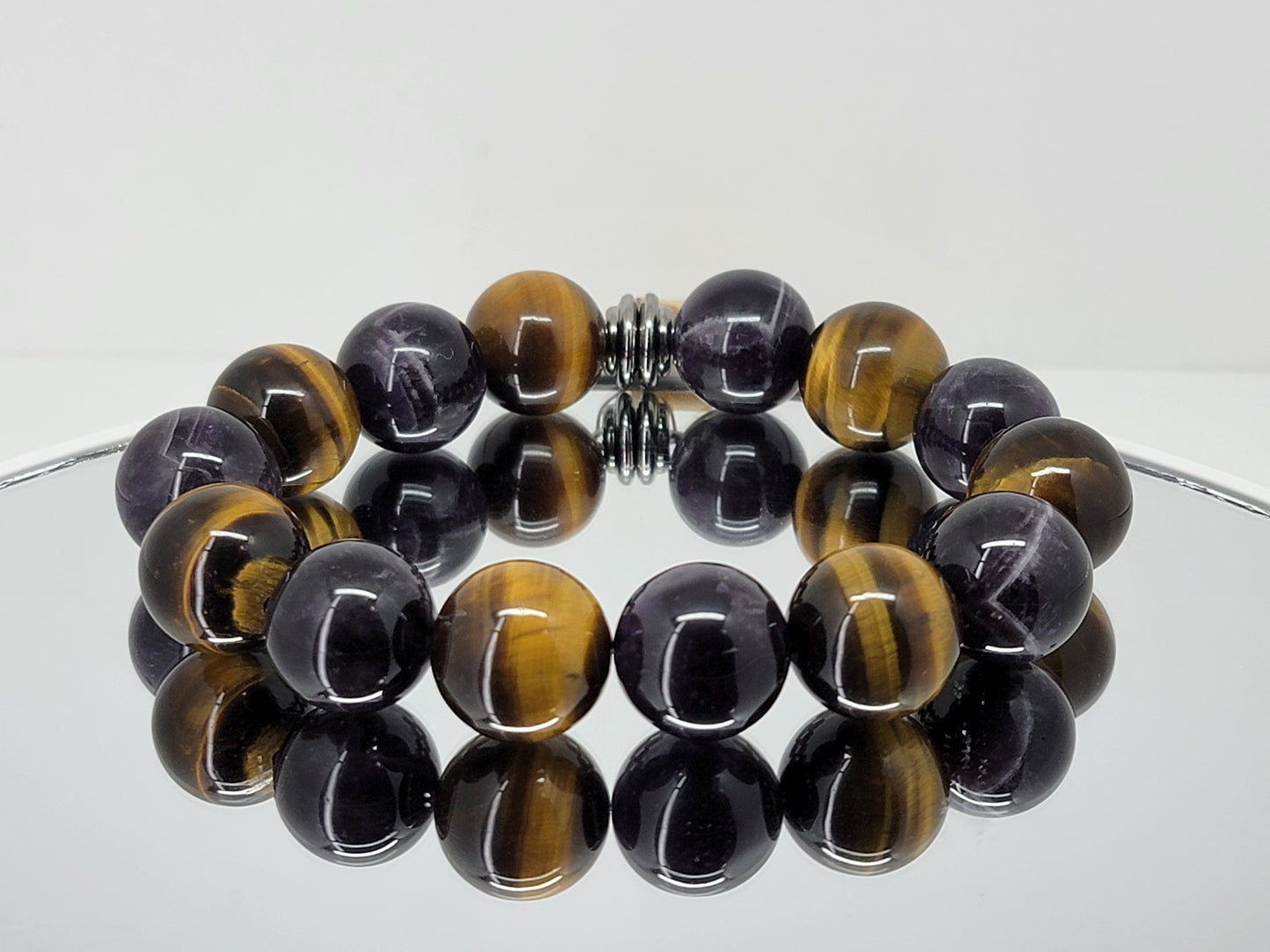 16mmタイガーアイ&アメジスト