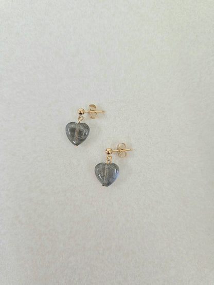 Heart Shaped Drop Earrings
