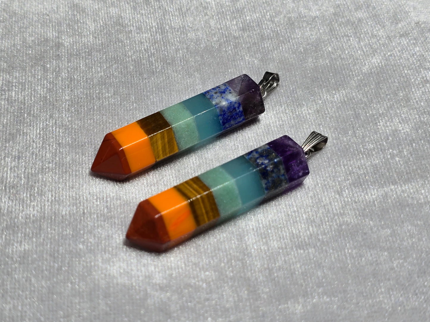 AAA Rainbow Chakra Tower Pendant