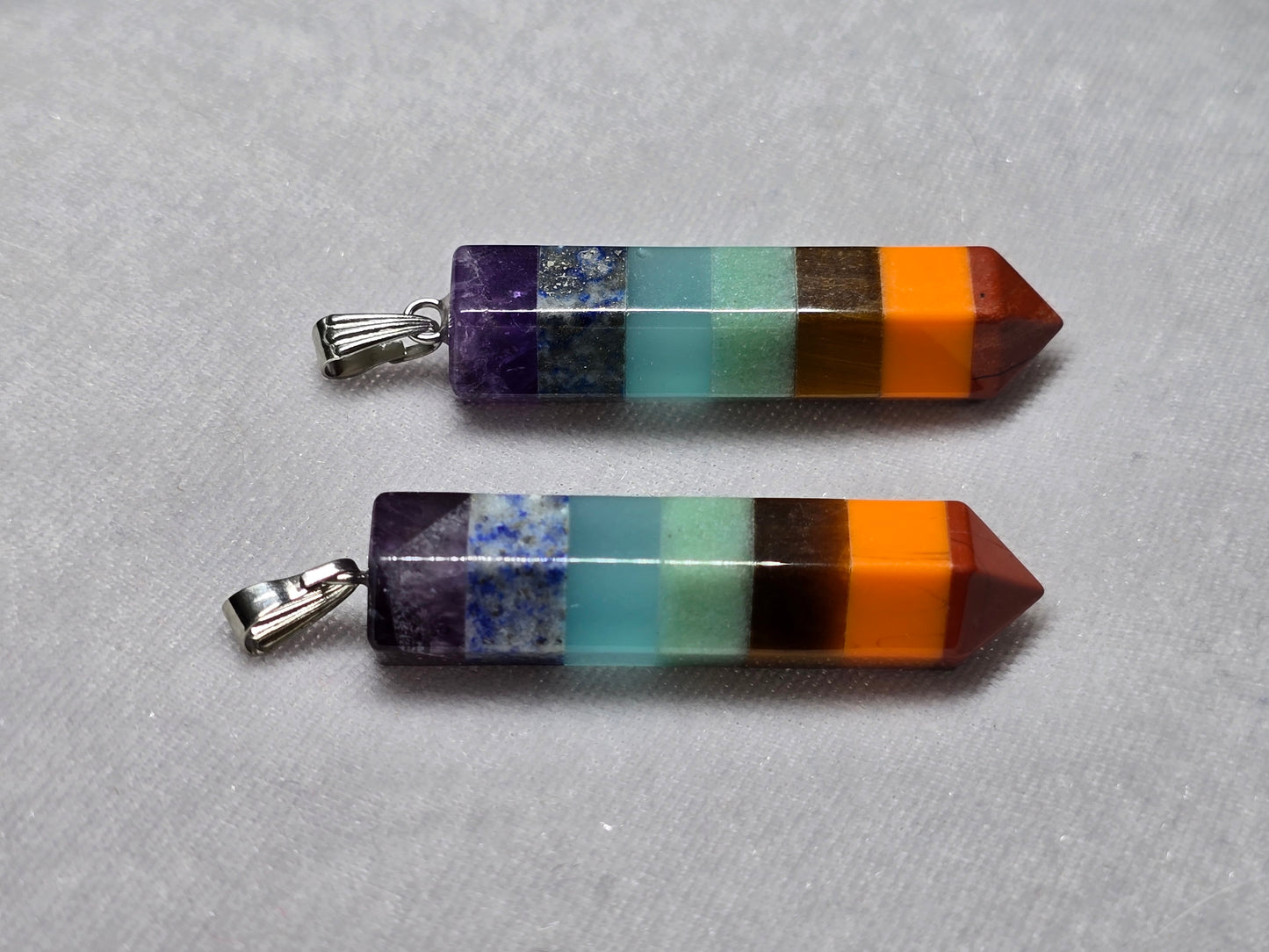 AAA Rainbow Chakra Tower Pendant