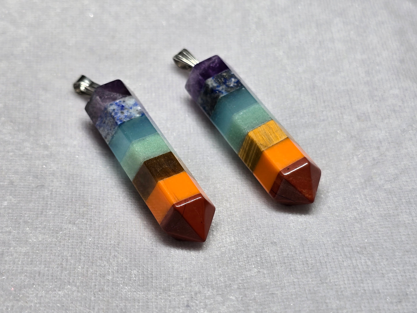 AAA Rainbow Chakra Tower Pendant