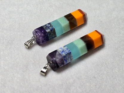 AAA Rainbow Chakra Tower Pendant